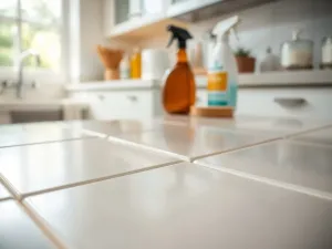 Ręka fachowca dociska biały styropian do ściany domu, ilustrując montaż ocieplenia elewacji na rusztowaniu.